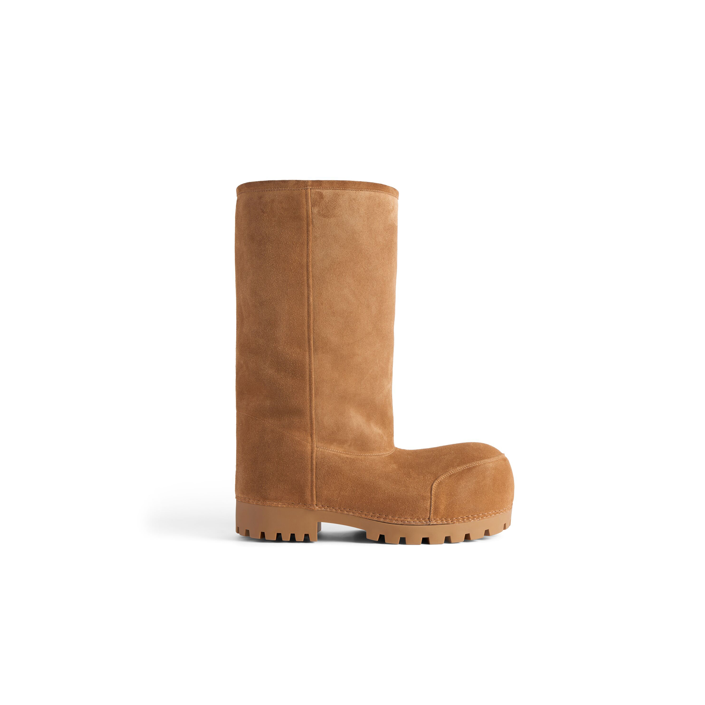 BALENCIAGA ALASKA FUR BROWN CALFSKIN AND WHITE SYNTHETIC BOOTS 802177WBFC12200 BALENCIAGA ALASKA FUR BROWN CALFSKIN AND WHITE SYNTHETIC BOOTS 802177WBFC12200